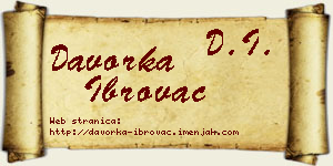 Davorka Ibrovac vizit kartica